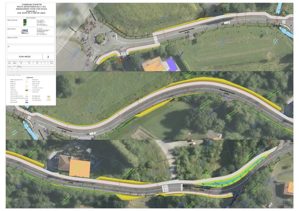 plan de masse voie douce route de St Pee sur Nivelle